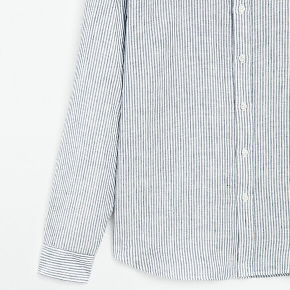 Massimo Dutti Regular Fit Striped Linen Shirt in Large - Picture 4 of 10